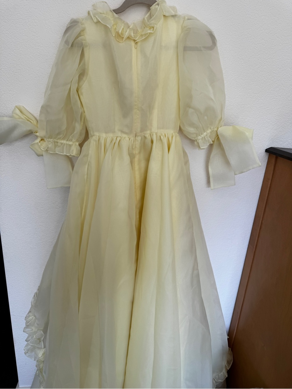 NWT Selkie The Dole Whip Marie Gown (Yellow Ruffle Trim Vintage-Style Gown) - Picture 5 of 6